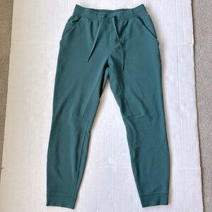 Lululemon City Sweat Joggers Drawstring Sweatpants Green Teal Size Medium